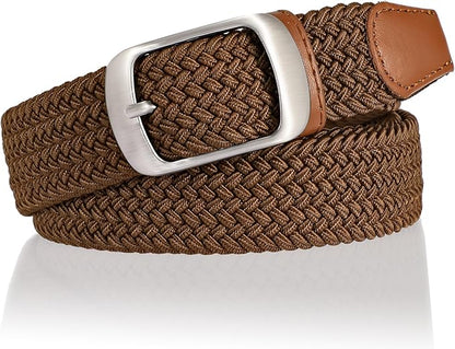 XZQTIVE Braided Belt Stretch Belt for Men and Women Multicolored Woven Golf Belt Elastic Jean Belts