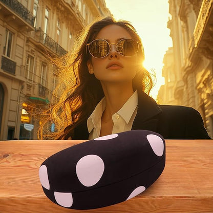 MyEyeglassCase® Large Hard Sunglasses Case | fits Large curved Sunglasses, with microfiber bag and cleaning cloth