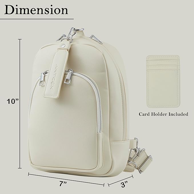 CCW Sling bag for Women & Men-Cusual EDC bag with fast access-Concealed carry crossbody bag for Women & Men-Include universal fast draw Holster (Zipper Beige)