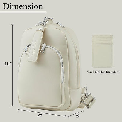 CCW Sling bag for Women & Men-Cusual EDC bag with fast access-Concealed carry crossbody bag for Women & Men-Include universal fast draw Holster (Zipper Beige)
