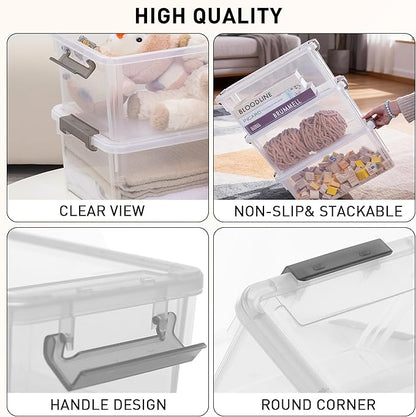 Citylife 17 QT Plastic Storage Bins with Lids Latching Stackable Storage Containers for Organizing Large Clear Storage Box for Garage, Craft, Toys, Closet, Home, 1 Packs