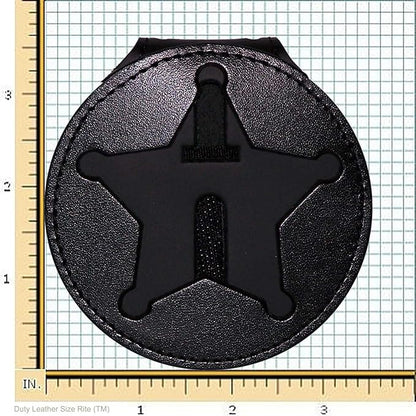 Perfect Fit Shield Wallets Florida Sheriff Five-Point Star Badge Holder (Black, Cutout PF185, 2.7 inches Tall)