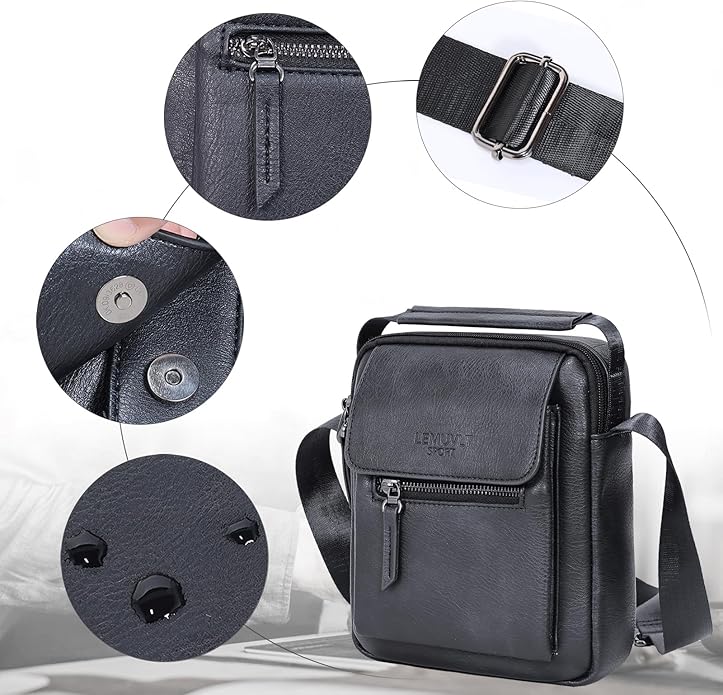Medium & Small Crossbody bag for men shoulder bag mens purse satchel leather messenger bag gift