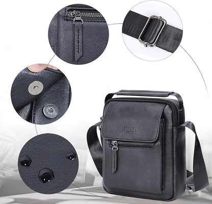 Medium & Small Crossbody bag for men shoulder bag mens purse satchel leather messenger bag gift