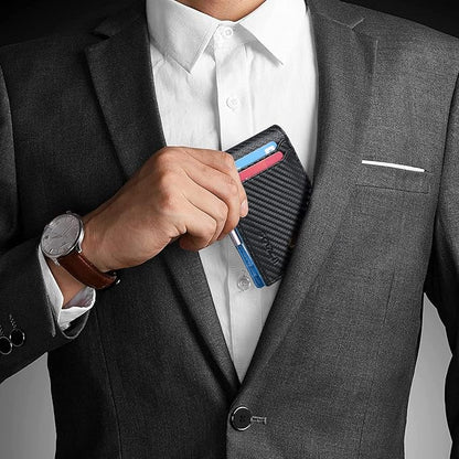 Slim Money Clip Wallet for Men RFID Blocking Bifold Minimalist Front Pocket Wallet, Credit Card Holder for Men Gift
