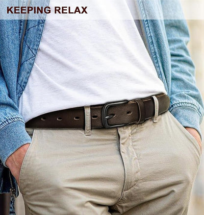 BULLIANT Men Belt Multi Pack,Leather Belt For Gift Men Golf Dress Casual Jean 7Holes 1 3/8"