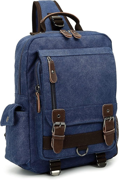 Sechunk Canvas Messenger Bag Sling Bag Crossbody Bag Shoulder Bag Retro Cross Body Handbags