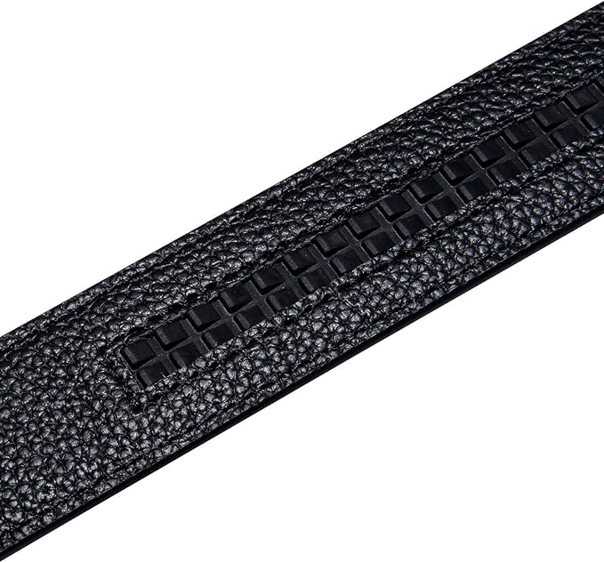 Dubulle Designer Mens Belts, Sliding Automatic Buckle Ratchet Dress Belt TOP Genuine Leather Strap Gifts