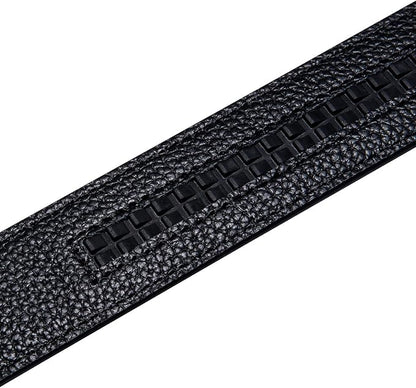 Dubulle Designer Mens Belts, Sliding Automatic Buckle Ratchet Dress Belt TOP Genuine Leather Strap Gifts