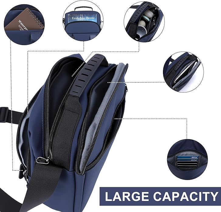 Messenger Bag for Men Sling Bag Anti Theft Crossbody Shoulder Bag Large Capacity Business Satchel for Travel Work