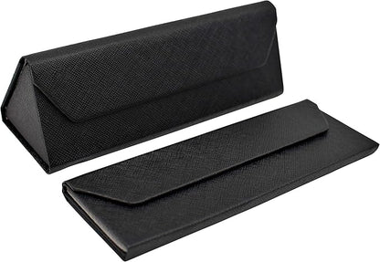 Real Sic Glasses Case for Men and Women - Magnetic Folding Hard Shell Sunglass Holder - Inspired by Solid Color