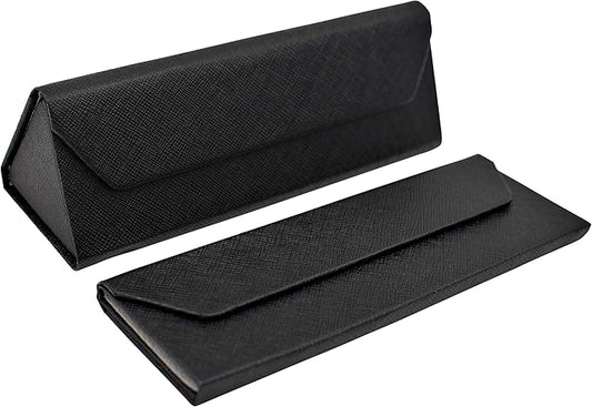 Real Sic Glasses Case for Men and Women - Magnetic Folding Hard Shell Sunglass Holder - Inspired by Solid Color