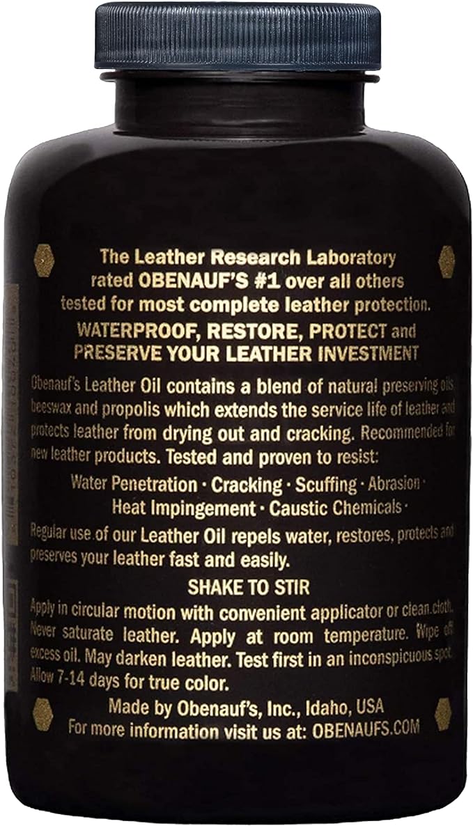 Obenauf's Leather Conditioner - Leather Oil (16oz) - Restore and Protect Leather Boots, Jackets, Purses as Well as Car Leather, Leather Furniture and Much More - Made in The USA (with Applicator)