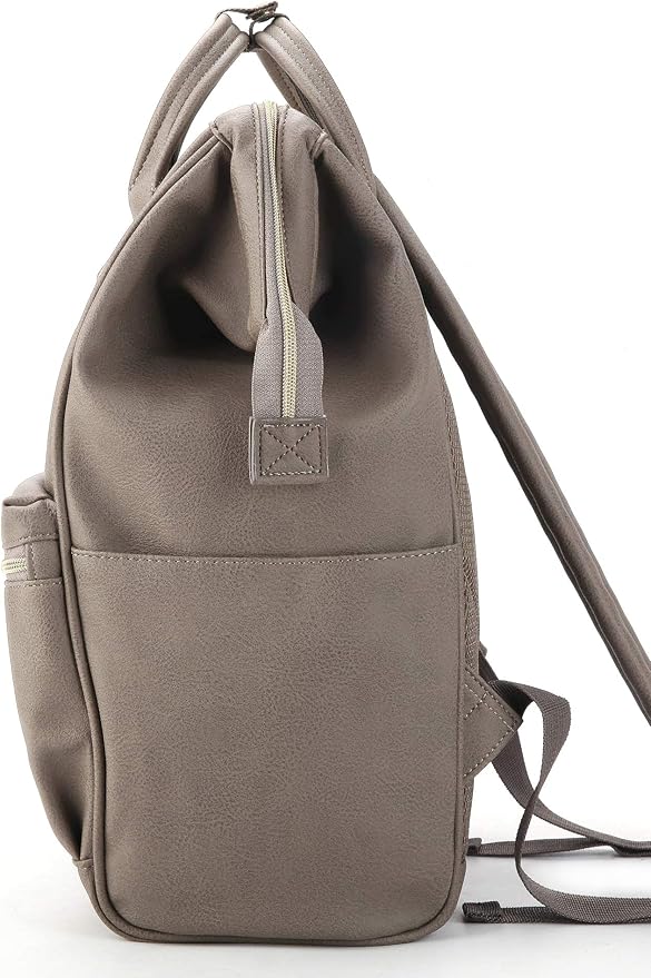 Kah&Kee Leather Backpack for Women and Men 15-inch Laptop Bag | Teacher Professional, Diaper Bag Backpack, Ideal for Work, School, Nurse, College & Travel (Dark Gray, Medium)