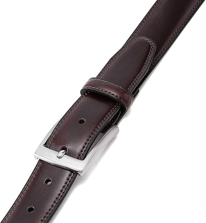 MILORDE Men's Genuine Leather Dress Belt, Handmade, 100% Cow Leather, Fashion & Classic Designs for Work Business and Casual