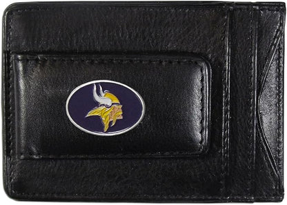 NFL Leather Money Clip Cardholder