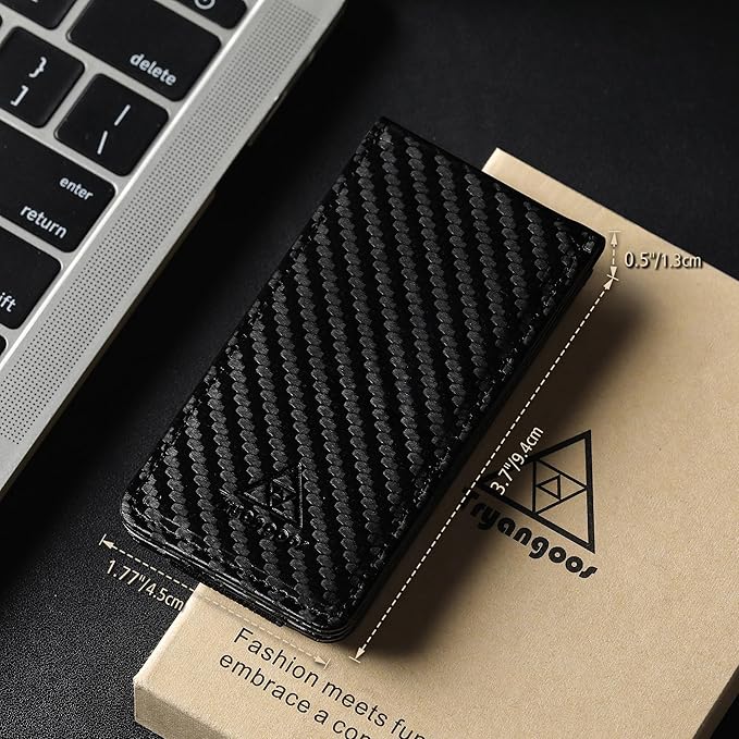 Magnetic Money Clip for Men Leather Money Clip with elastic band Slim Money Clip Holds 5 credit card and10 Bills