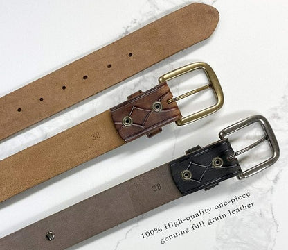 Genuine Full Grain Western Engraved Tooled Leather Strap or Belt 1-1/2" Wide