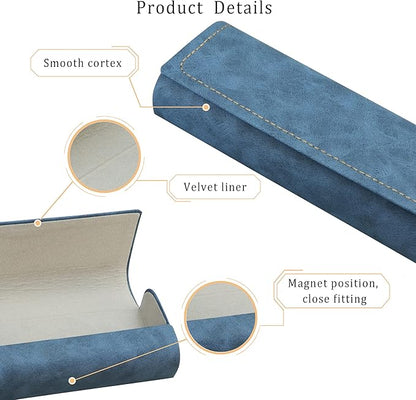 LifeArt Eyeglass Case Hard Shell, Portable Sunglass Case for Women and Men, fashionable PU Leather Eyeglass Case, Lightweight