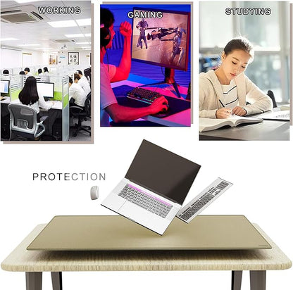 MAIDERN 40” x 24” Leather Desk Mat XL, Large Desk Pad, Reversible Cork & Leather Large Mouse pad for Desk, Waterproof Computer Desk Mat for Gaming Home Office (Golden)