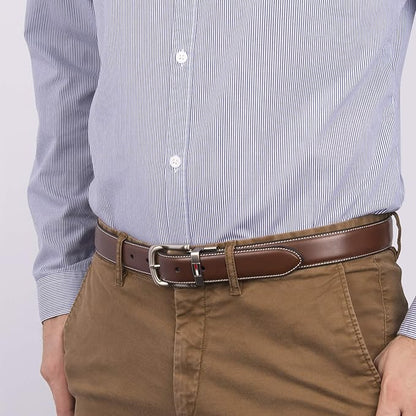 Tommy Hilfiger Men's Reversible Leather Belt, 2‑in‑1 Design for Dress Or Casual Wear