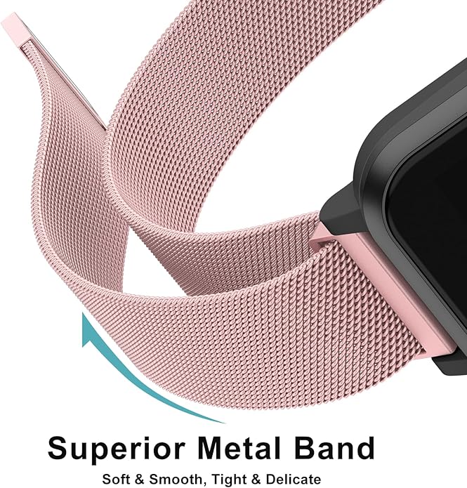 Vanjua 18mm 19mm 20mm 22mm Watch Band Quick Release Replacement Wristbands, Stainless Steel Metal Mesh Loop Adjustable Magnetic Replacement Straps Bands for Men Women