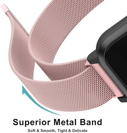 Vanjua 18mm 19mm 20mm 22mm Watch Band Quick Release Replacement Wristbands, Stainless Steel Metal Mesh Loop Adjustable Magnetic Replacement Straps Bands for Men Women