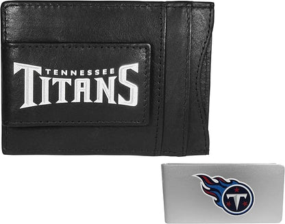 Siskiyou Sports NFL unisex Leather Cash & Cardholder & Money Clip