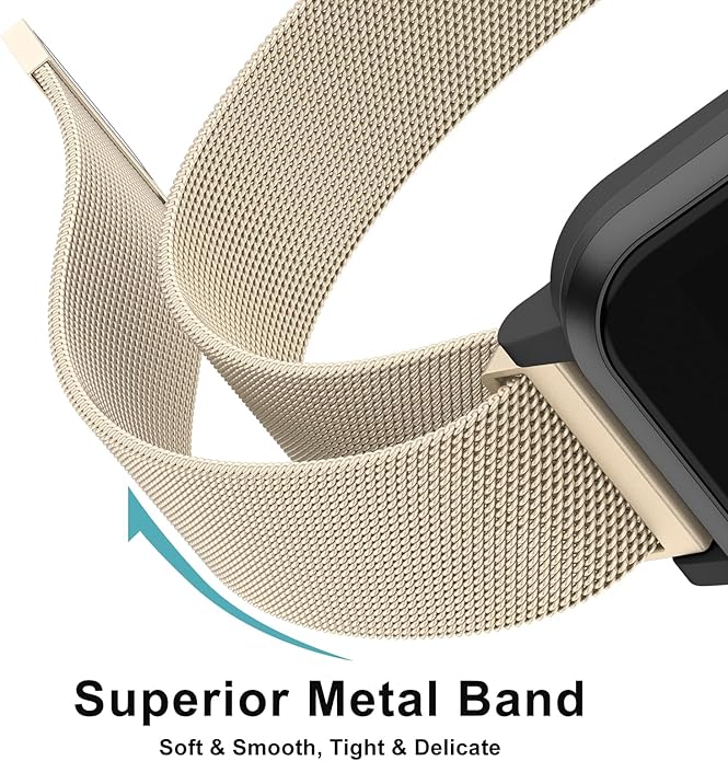 Vanjua 18mm 19mm 20mm 22mm Watch Band Quick Release Replacement Wristbands, Stainless Steel Metal Mesh Loop Adjustable Magnetic Replacement Straps Bands for Men Women