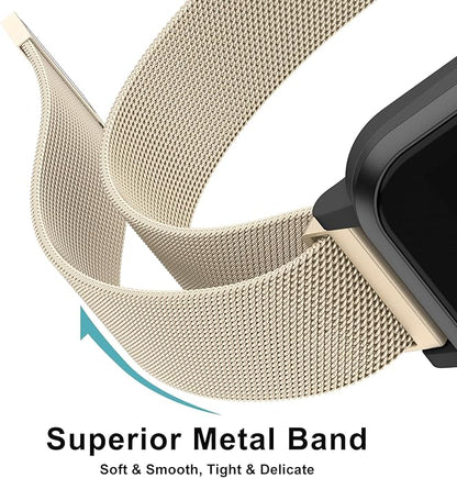 Vanjua 18mm 19mm 20mm 22mm Watch Band Quick Release Replacement Wristbands, Stainless Steel Metal Mesh Loop Adjustable Magnetic Replacement Straps Bands for Men Women