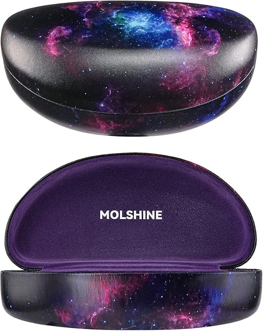 molshine Hard Shell Sunglasses Case,Large Glasses Case for Women Men Oversized Sunglass Eyeglasses