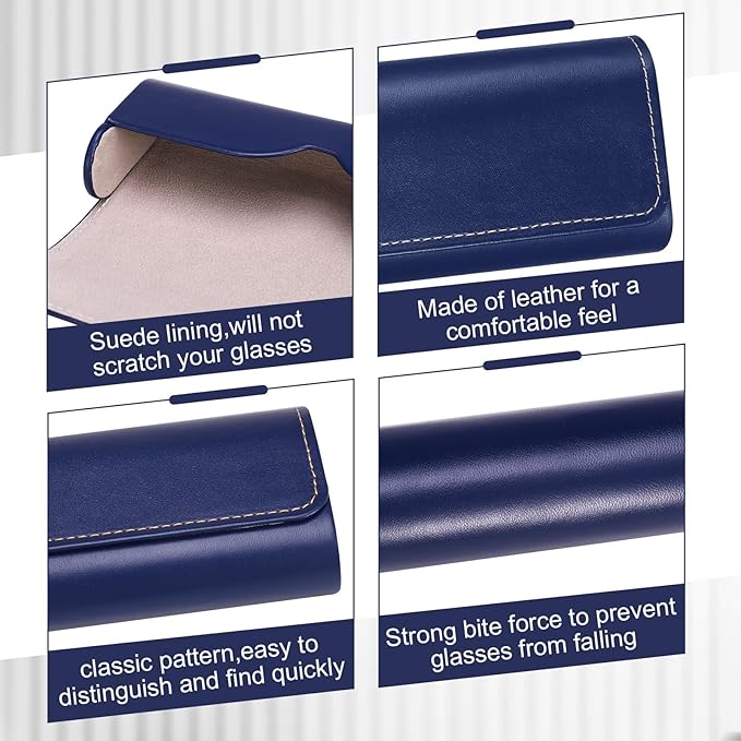 6Pack Glasses Case, Eyeglasses Case Hard Shell, Lightweight Portable Case for Sunglasses Eye Glasses Case with Cleaning Cloth