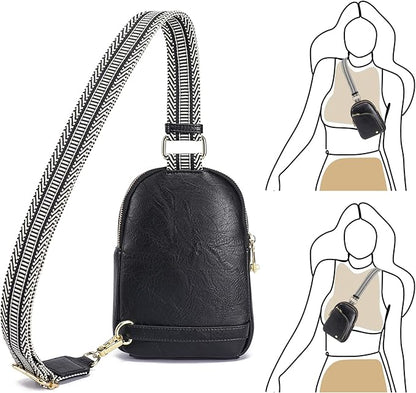 INICAT RFID Blocking Sling Bag, Anti Theft Crossbody Bag for Women, Travel Fanny Pack Style Purse, Vegan Leather
