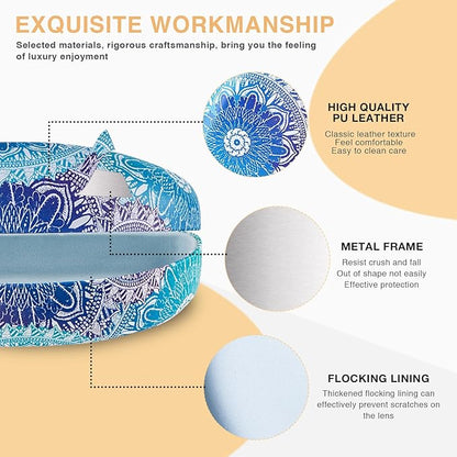 molshine Hard Shell Sunglasses Case,Large Glasses Case for Women Men Oversized Sunglass Eyeglasses