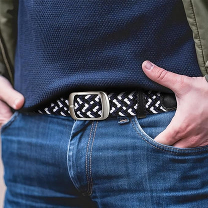 XZQTIVE Braided Belt Stretch Belt for Men and Women Multicolored Woven Golf Belt Elastic Jean Belts