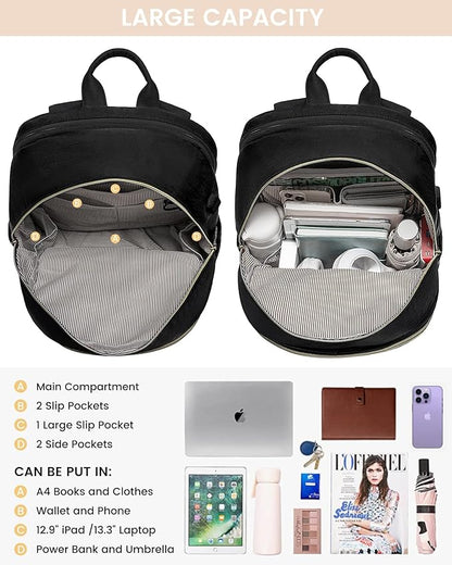 LOVEVOOK Laptop Backpack for Women,15.6 Inch Fashion Travel Backpack with USB,Large Capacity Backpack Purse,Water-resistant fits College Work Business Travel