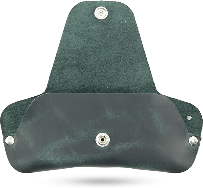 Toprank Leather Eyeglass Case - Handmade Slim Sunglasses Holder, Genuine and Universal Fit for Men and Women