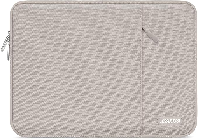 MOSISO Laptop Case 15 inch, 15 inch Laptop Sleeve Compatible with MacBook Air M5 A3448 M4 A3241 M3 A3114 M2 A2941 2026-2023, Dell XPS, Polyester Vertical Computer Sleeve Bag with Pocket, Stone Gray