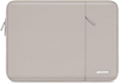 MOSISO Laptop Case 16 inch, 15-15.6 inch Laptop Sleeve Compatible with MacBook Pro 16 M5 M4 M3 M2 M1, HP Acer Dell Lenovo ASUS, Polyester Vertical Computer Sleeve Bag with Pocket, Stone Gray