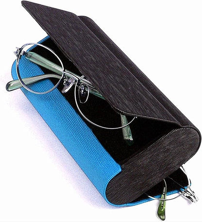 Glasses Case for 2 Storage Portable Compact Slim Two-Piece Soft Case Hard Case