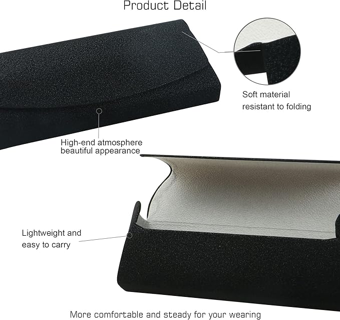 VisionGlobal Hard Shell Eyeglass Case for Eyeglasses and Sunglasses for Men/Women and Kids