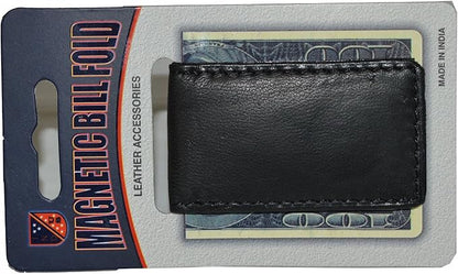 LB LEATHERBOSS Men's New Leather Strong Magnetic Money Clip