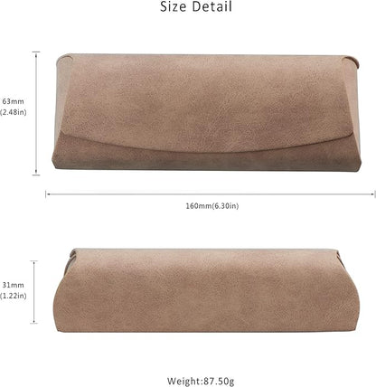 LifeArt Eyeglass Case Hard Shell, Portable Sunglass Case for Women and Men, fashionable PU Leather Eyeglass Case, Lightweight