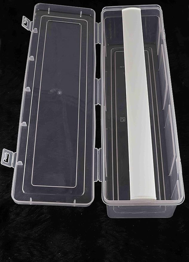 Multipurpose Plastic Storage Box with 1 Adjustable Rods l Storing Box For Bangles, Chuda, Kada, Watches, Scrunchies I (Transparent_1-Rod)