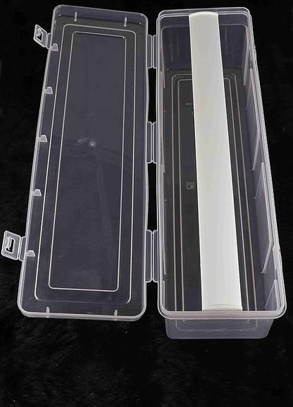 Multipurpose Plastic Storage Box with 1 Adjustable Rods l Storing Box For Bangles, Chuda, Kada, Watches, Scrunchies I (Transparent_1-Rod)