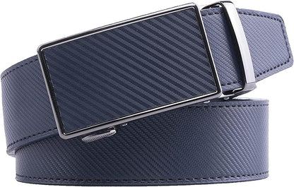 Fabio Valenti Mens Belt,Ratchet Belt Dress with 1 3/8" Genuine Leather with Easier Adjustable Buckle, Trim to Fit