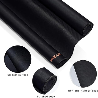 Mydours 48" x 24" Large Gaming Mouse Pad, Oversized Keyboard Mouse Mat with Stitched Edge, XXL Non-Slip Rubber Base Computer Mousepad for Full Desk, Extended Desk Mat for Gamer, Office & Home, Black