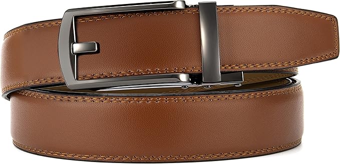 CHAOREN Mens Dress Belt - Ratchet Belt Leather 1 1/4" Comfort Click - Perfect Companion to Mens Dress Shoes