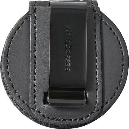 Perfect Fit Cook County Sheriff’s Office Police Badge Holder with Neck Chain and Belt Clip (Cutout PF-745) Black Leather