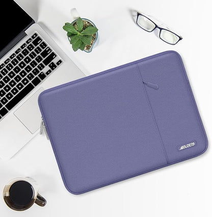 MOSISO Laptop Case 15 inch, 15 inch Laptop Sleeve Compatible with MacBook Air M5 A3448 M4 A3241 M3 A3114 M2 A2941 2026-2023, Dell XPS, Polyester Vertical Computer Sleeve Bag with Pocket, Lavender Gray